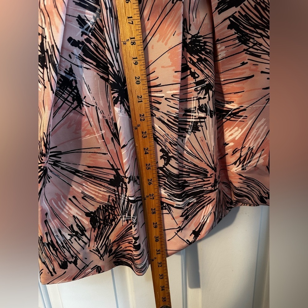 CAROLINA HERRERA 10 Silk Splash Parasol Strapless Cocktail Pink Dress MADE USA - Picture 7 of 16